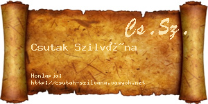 Csutak Szilvána névjegykártya